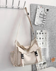Beige Canvas Bag Messenger