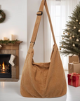Corduroy Shoulder Bag- Corduroy Tote Bag- Corduroy Bag-Corduroy Shoulder Bags- Messenger Bag-Econ Friendly Bag- Casual Bag-Gift For Her