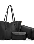 Fashion Casual Purses For Women Leather Shoulder Bags Tote Satchel Hobo Bag 3pcs Handbag Set