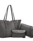 Fashion Casual Purses For Women Leather Shoulder Bags Tote Satchel Hobo Bag 3pcs Handbag Set