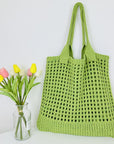 Crochet Shoulder Bag in Soft Pastels, an eco-friendly addition to your fashion collection.