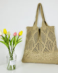 Crochet Tote Bag in Beachy Hues, a must-have for coastal adventures.