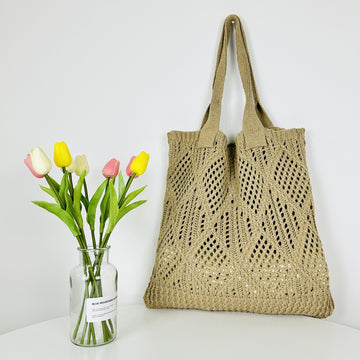 Crochet Tote Bag in Beachy Hues, a must-have for coastal adventures.