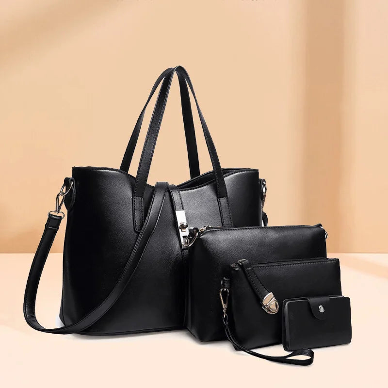 Women Fashion Handbags Wallet Tote Bag Trendy Shoulder Bag Top Handle Satchel Purse Set