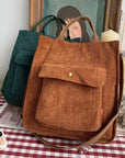 Stylish and Practical Corduroy Tote Bags