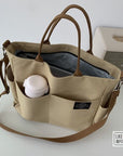 Modern Canvas Satchel with Top Handle and Shoulder Strap