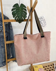 Stay Organized and Prepared with Our Roomy Corduroy Shoulder Bag