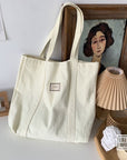 Corduroy Shoulder Tote Bags-Canvas Tote Bag-Corduroy Crossbody- Messenger Bag-Everyday Bag- Casual Bag-School Bag Gift