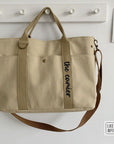 Durable Canvas Messenger Bag with Top Handle