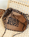 Leopard Canvas Tote Corduroy Shoulder Bag Corduroy Tote Bag Canvas Shoulder Bag Cotton Tote Bag Linen Bag School Best Gift