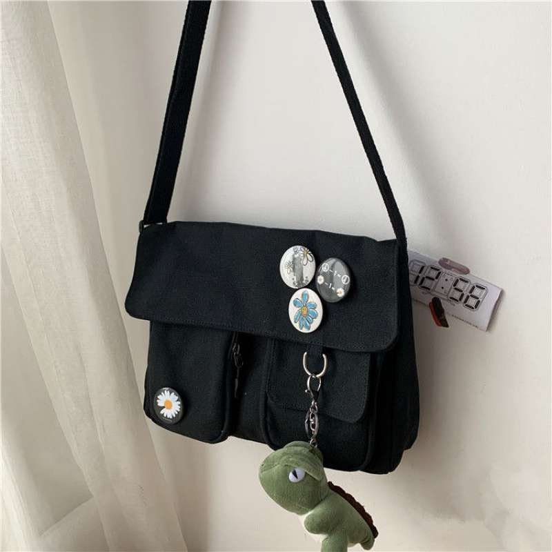 Trendy Canvas Bag with Adjustable Strap