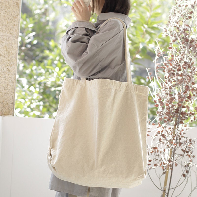 Large Capacity Cotton Canvas Tote Canvas Shoulder Bag Everyday Tote Corduroy Shoulder Tote Bag Simple Canvas Bag Best Gift