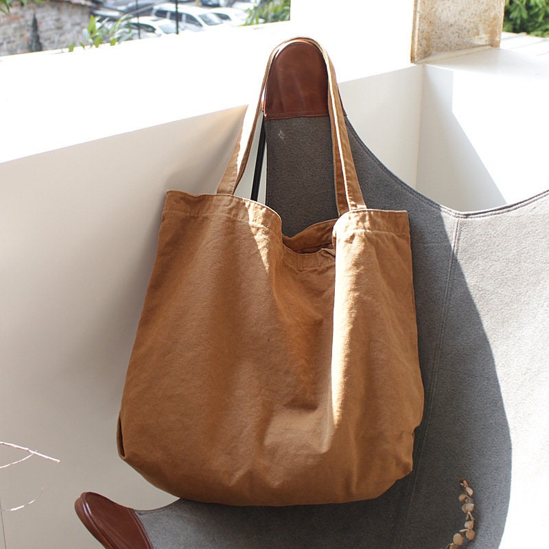 Large Capacity Cotton Canvas Tote Canvas Shoulder Bag Everyday Tote Corduroy Shoulder Tote Bag Simple Canvas Bag Best Gift