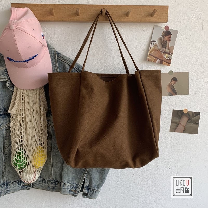 Shoulder Canvas Cotton Bags-Canvas Tote Bag-Corduroy Shoulder Tote Bags-Messenger Bag-Everyday Bag-Casual Bag-Gift For Her