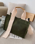 Adjustable Strap Canvas Shoulder Bag - Carry Your Essentials in Style
