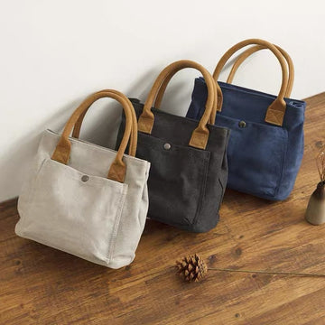 Stylish and Practical Canvas Handbag with Multiple Compartments