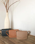 Vintage-Inspired Leather Satchel Bag Crossbody