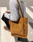 Get Ready to Turn Heads with Our Eye-Catching Corduroy Shoulder Bag
