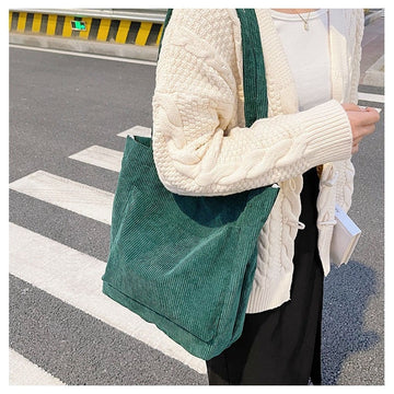 Get Ready to Turn Heads with Our Eye-Catching Corduroy Shoulder Bag