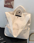 Practical Canvas Crossbody Bag with Multiple Compartments