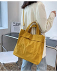 Nylon Shoulder Bag Women Vintage Shopping Bags Handbags Casual Tote Corduroy Bag Crossbody Bag Weekend Bag School Bag Corduroy