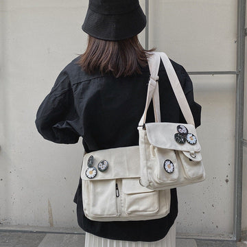 Modern Canvas Crossbody Bag with Sleek Design and Functionality