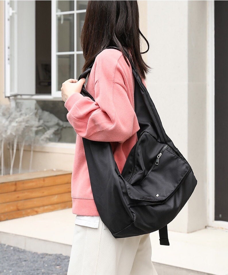 Upgrade Your On-the-Go Style with Our Sleek Nylon Shoulder Bag