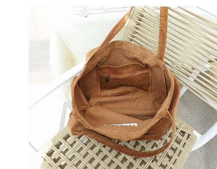 Stay Practical and Fashionable with Our Versatile Corduroy Shoulder Bag