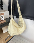 Minimalist Canvas Dumpling Bag with Adjustable Strap