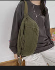 Experience the Comfort and Convenience of Our Canvas Sling Bag