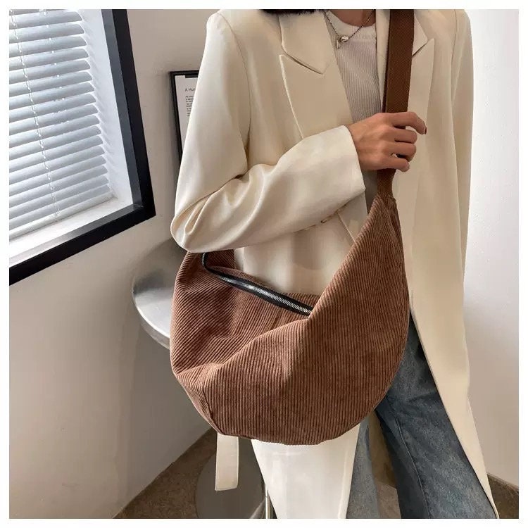 Cozy and Convenient: A Corduroy Crossbody Bag for On-the-Go Style