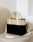 Chic Canvas Purse with Top Handle and Removable Strap