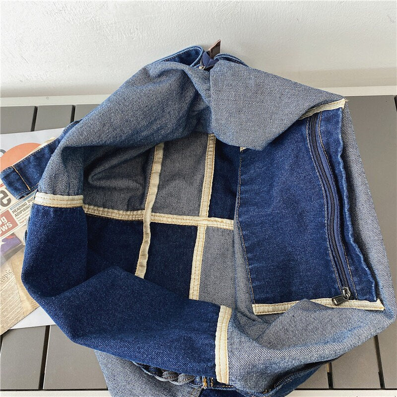 Stay Hands-Free and Fashionable with Our Trendy Denim Crossbody Bag