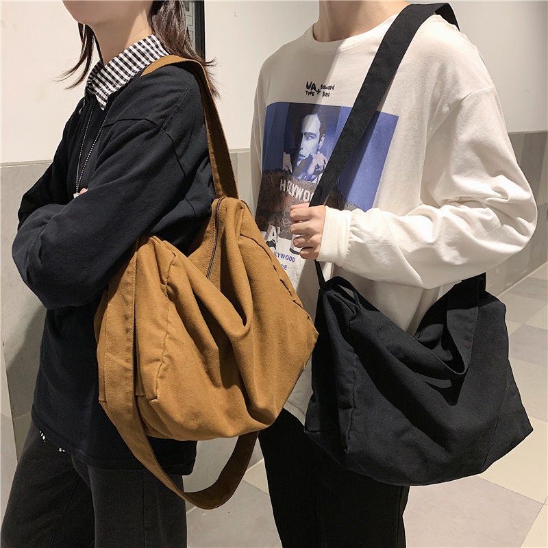 Urban Canvas Crossbody Bag for City-Savvy Style