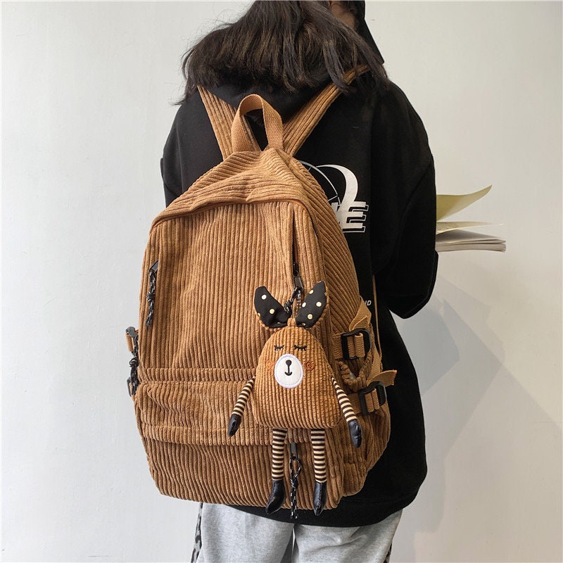 Stylish and Durable Corduroy Backpacks for School, Work, and Travel