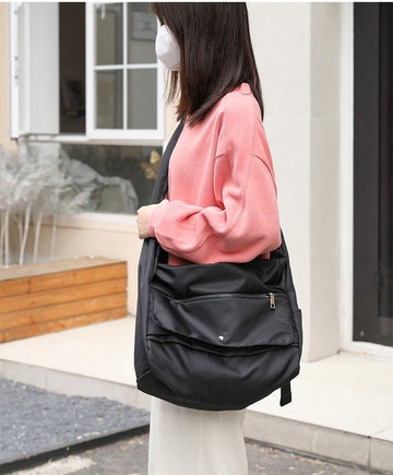 Upgrade Your On-the-Go Style with Our Sleek Nylon Shoulder Bag