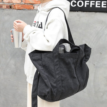 Functional Canvas Tophandle Shoulder Bag