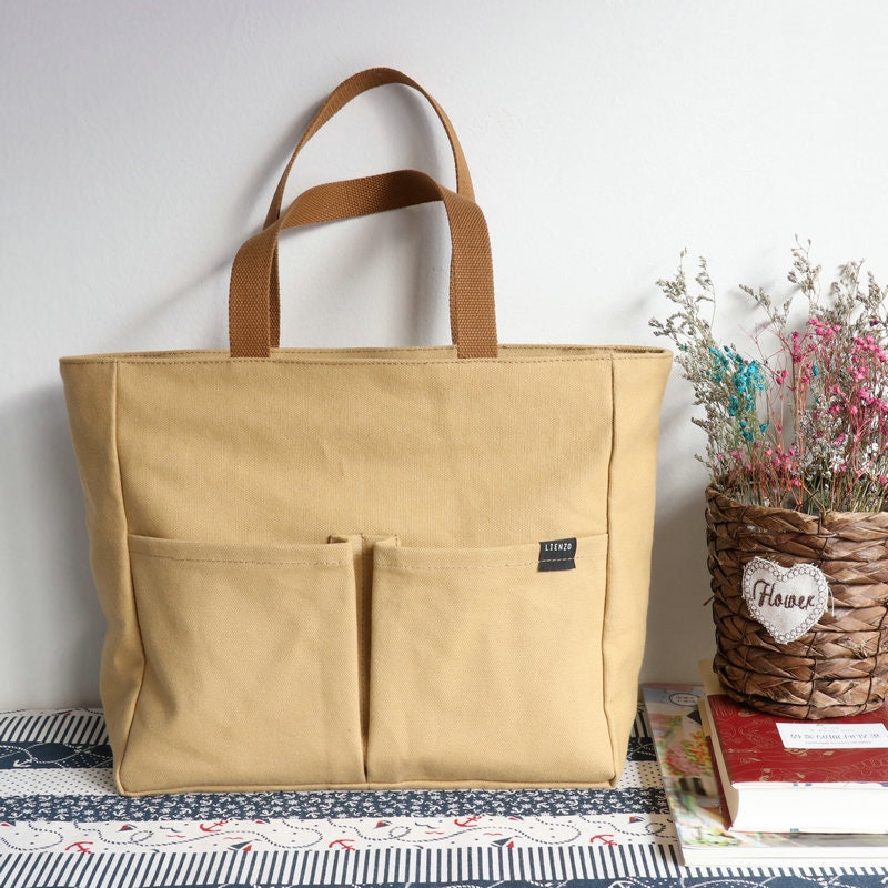 Sophisticated Top Handle Canvas Bag
