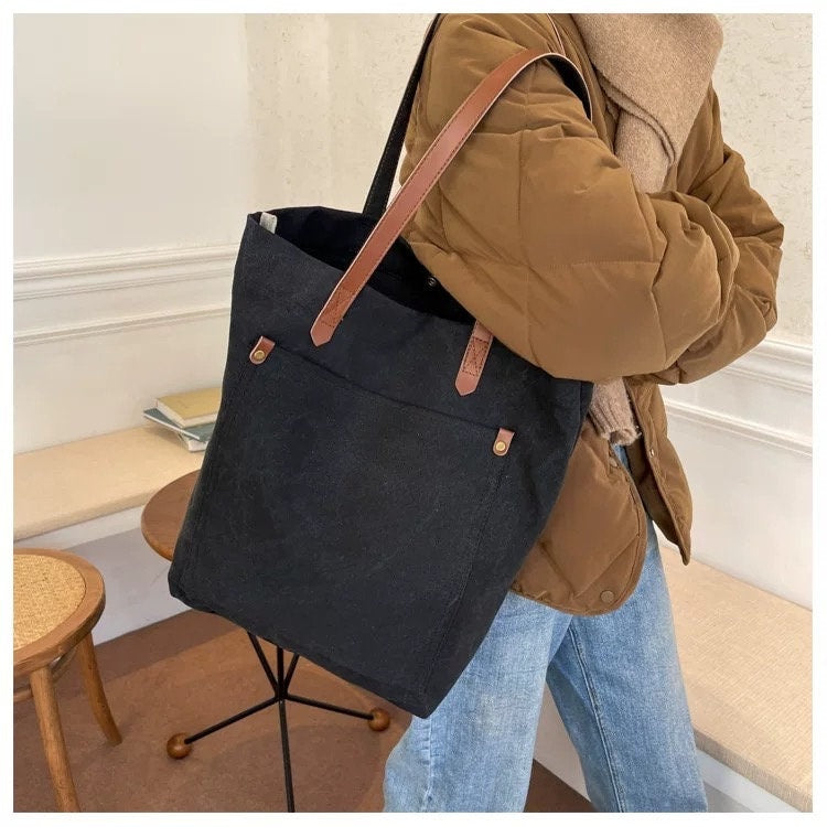 Make a Bold Statement with Our Artisanal Canvas Shoulder Bag