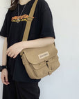 Effortlessly Chic Canvas Crossbody Bag for Casual Wear