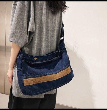 The Ideal Travel Companion: Our Spacious and Functional Denim Crossbody Bag