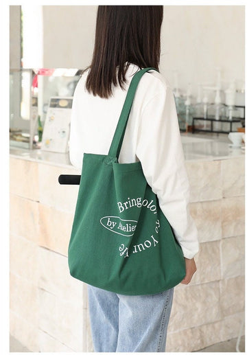 Shoulder Canvas Cotton Bags-Canvas Tote Bag-Corduroy Shoulder Bags- Messenger Bag-Everyday Bag- Casual Bag-Gift For Her