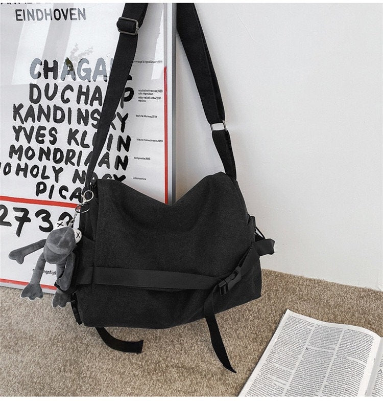 Tote Bag-Denim Shoulder Bag-Denim Crossbody Bag-Messenger Bag-Daily Bag-SchoolBag -Everyday Bag- Casual Bag-Gift For Her