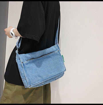 Upgrade Your Look with Our Versatile and Durable Denim Crossbody Bag