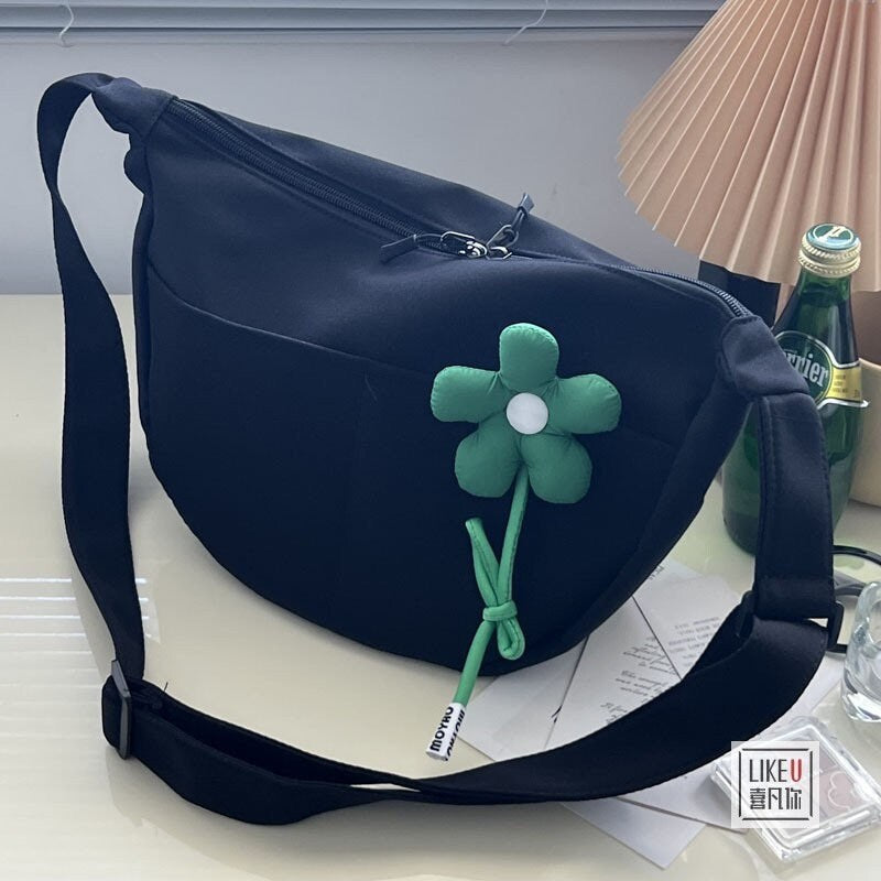 Fashionable Nylon Hobo Bag with Adjustable Strap