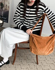 Soft and Stylish: Corduroy Crossbody Bag
