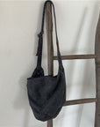 Huffmanx Waxed Canvas Bag- Crossbody Bag-Waxed Canvas Tote- Waxed Canvas Purse-Canvas Tote Bag-Corduroy Shoulder Bag- Corduroy Bag Crossbody