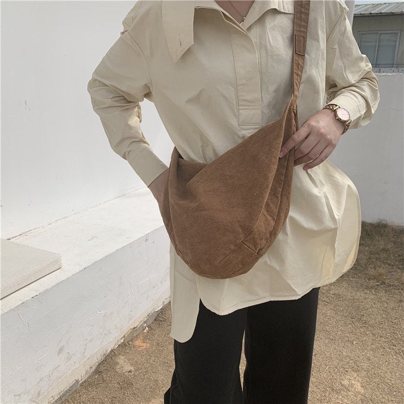 Huffmanx Waxed Canvas Bag- Crossbody Bag-Waxed Canvas Tote- Waxed Canvas Purse-Canvas Tote Bag-Corduroy Shoulder Bag- Corduroy Bag Crossbody