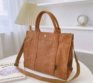 Perfectly Fitted: Corduroy Bag with Adjustable Strap