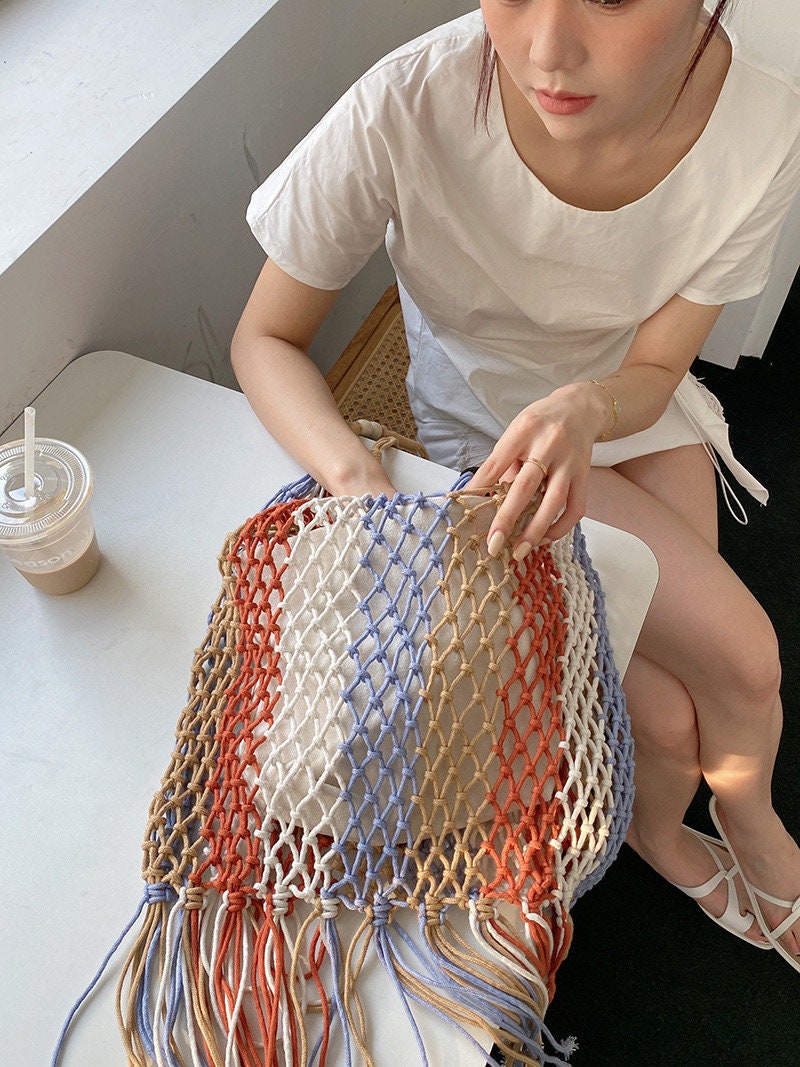 Boho Chic Crochet Shoulder Bag for Everyday Use